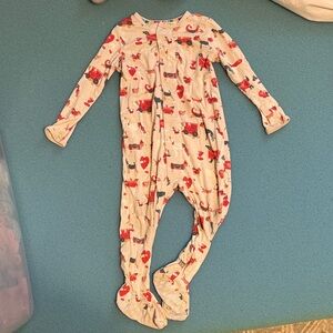 Magnetic Me Cream One-Piece with Red Animal Print